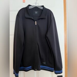 Men’s Strellson black with  blue full zip track performance jacket. Size XL